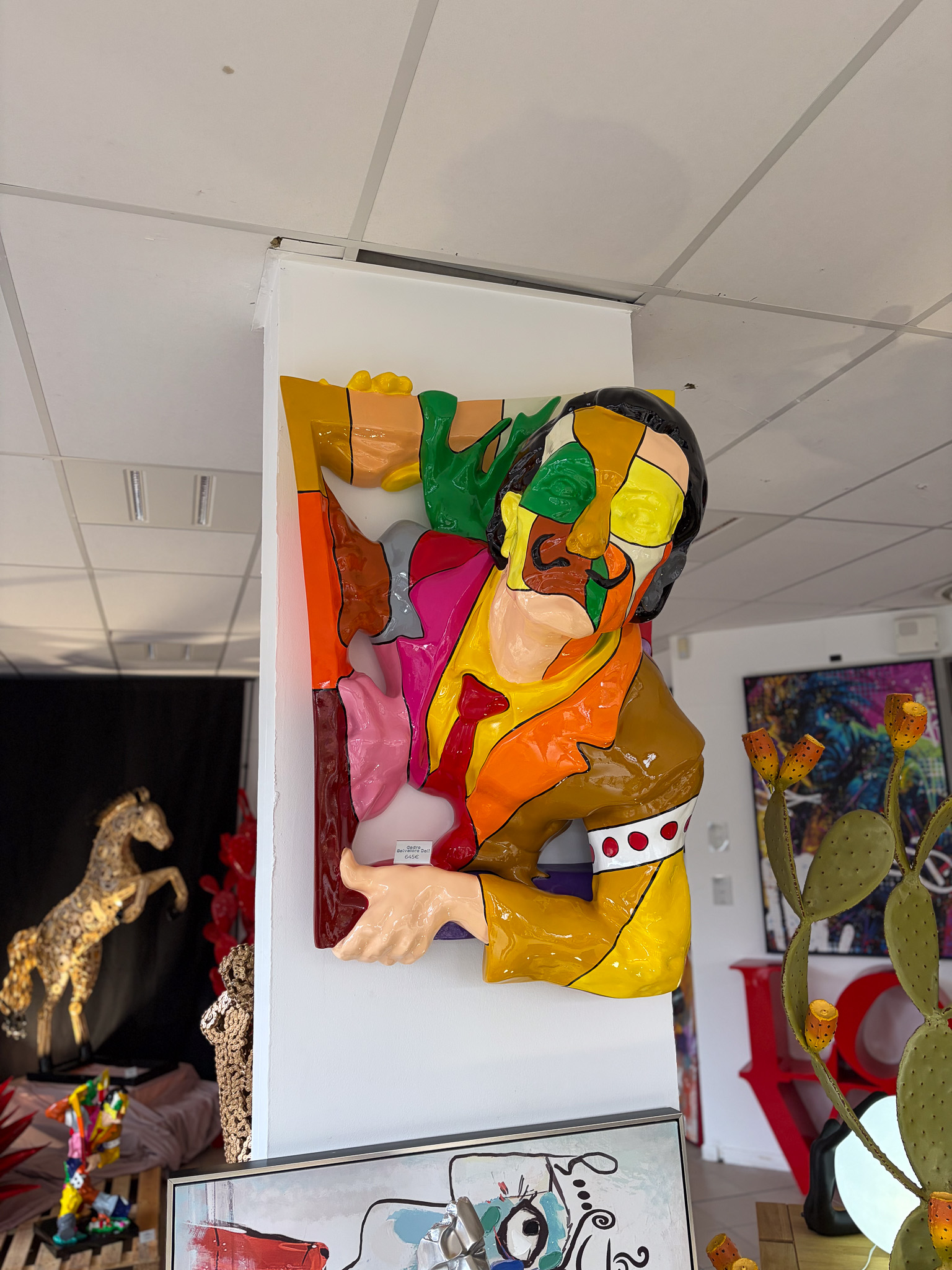 Cadre mural Salvador Dali en relief style coloré 115 cm ArtHome