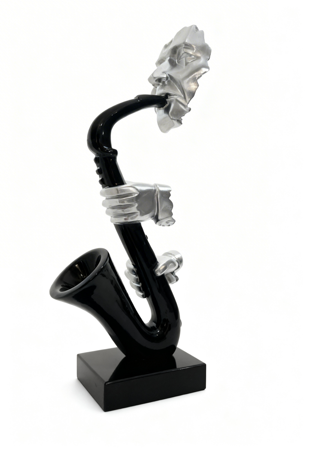 Figurine saxophone avec visage et mains 64cm