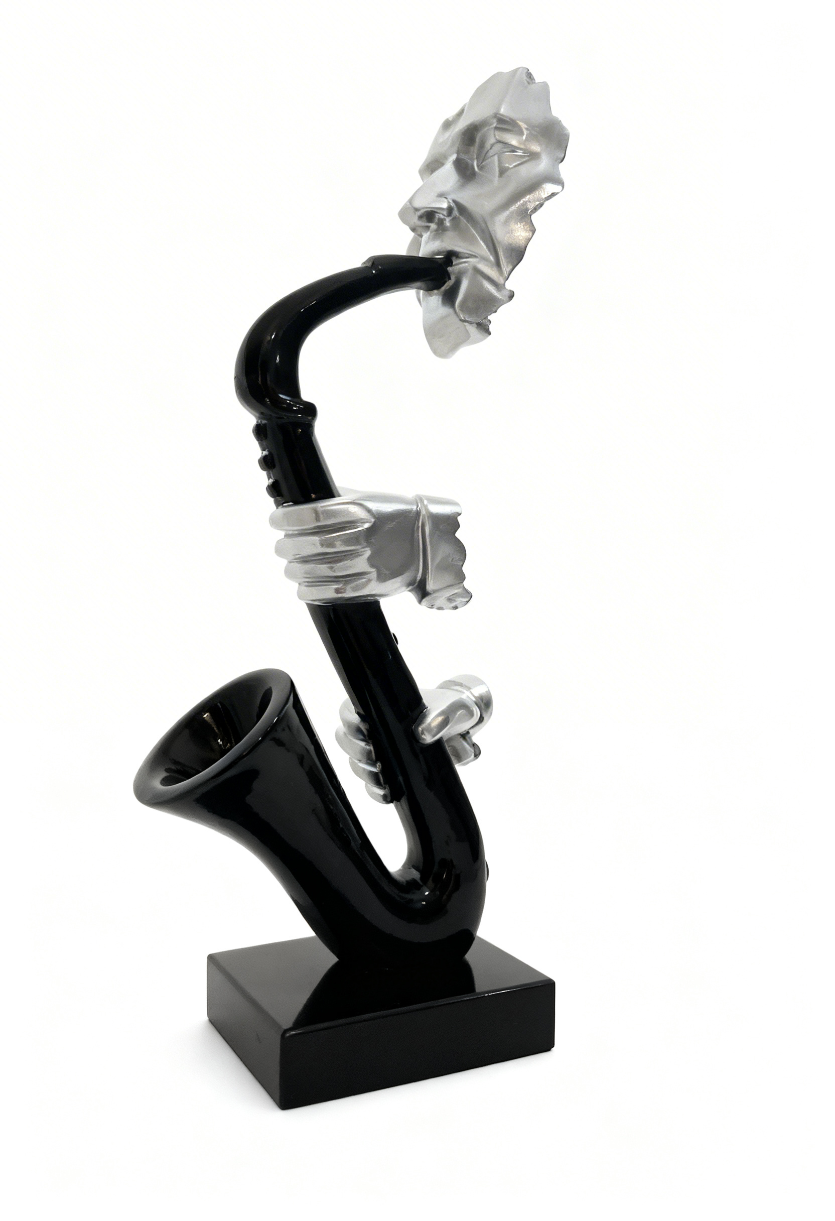 Figurine saxophone avec visage et mains 64cm