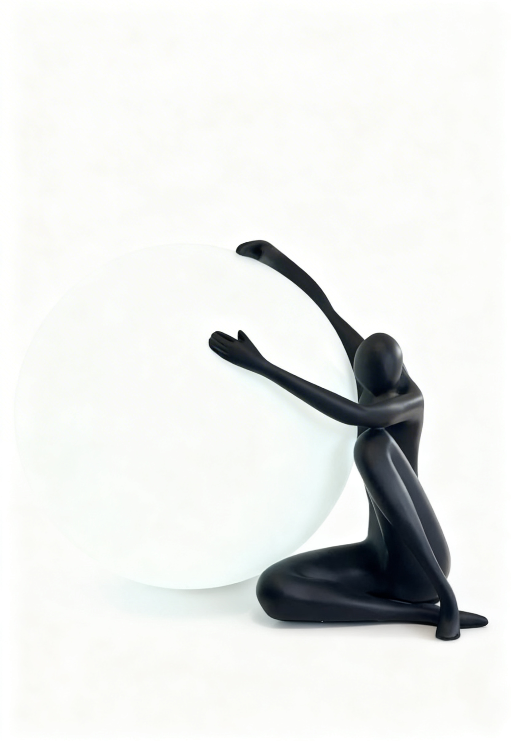 Lampe de salon silouette femme 53x53cm décor