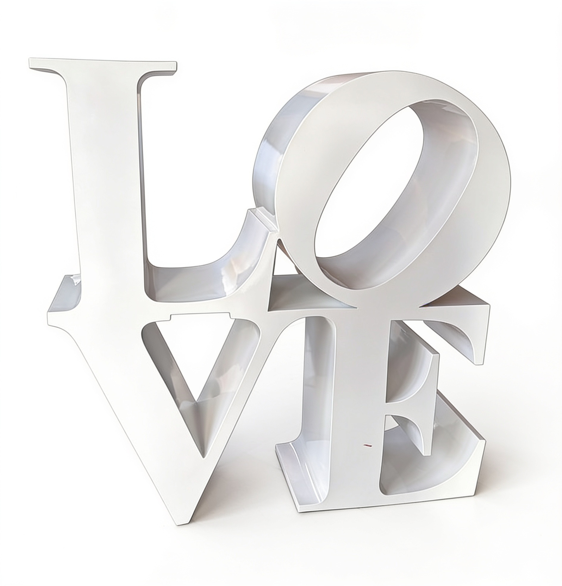 Sculpture LOVE blanc 1 m design moderne ArtHome