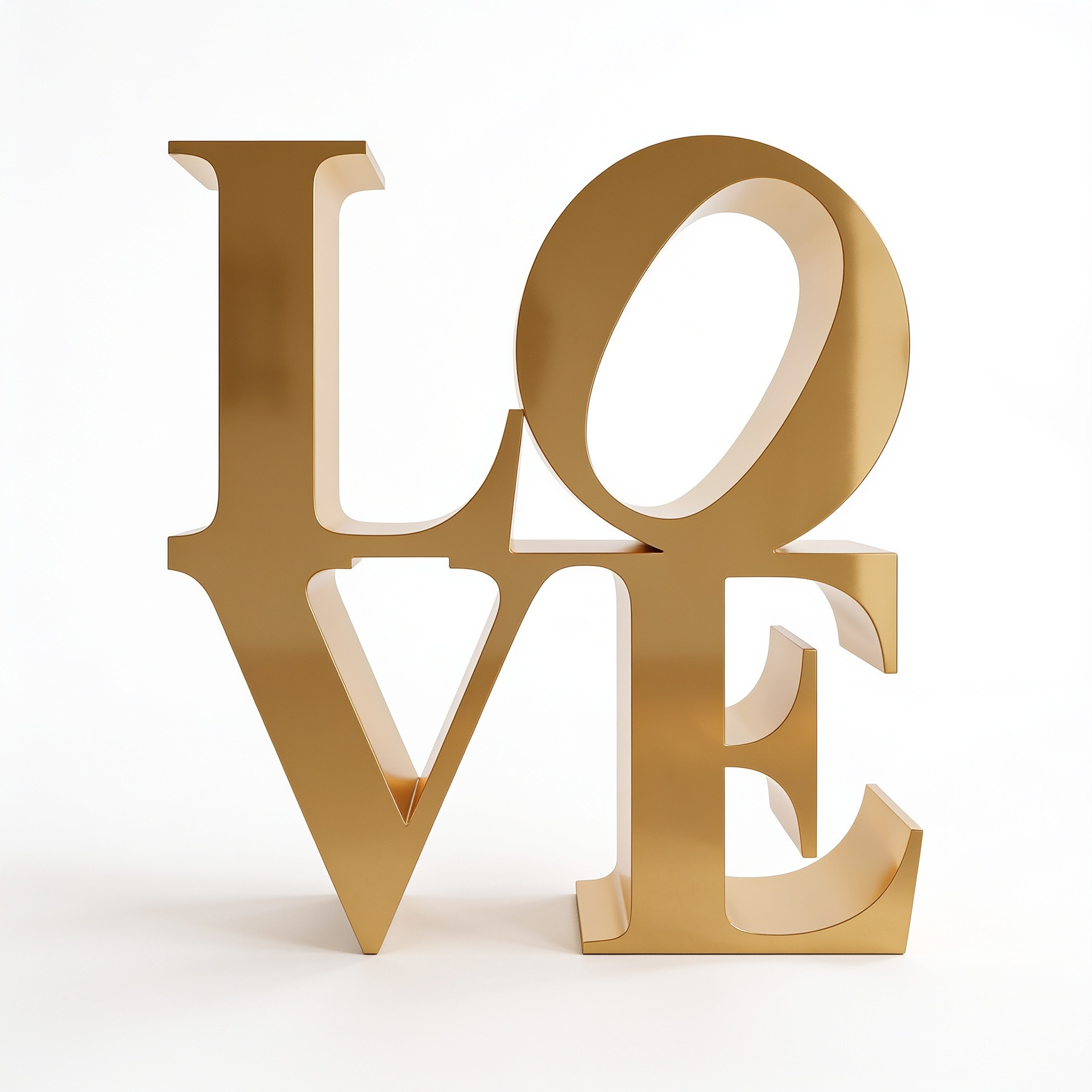 Sculpture LOVE doré 1,5 m design moderne ArtHome