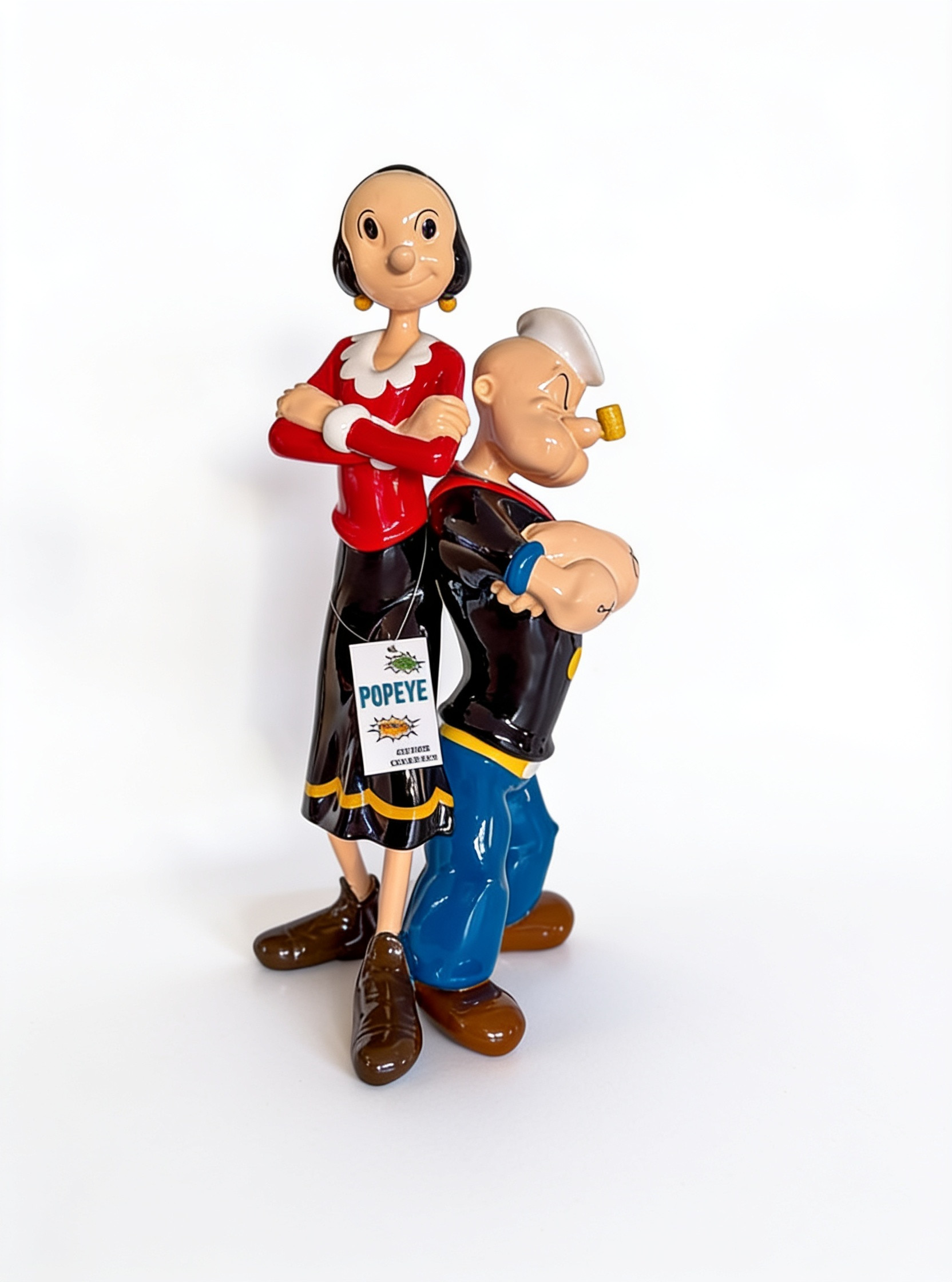 Sculpture Popeye et Olive en résine – décoration pop culture – 60 cm