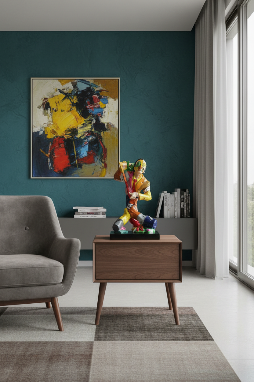 Sculpture Dali colorée 60cm décor