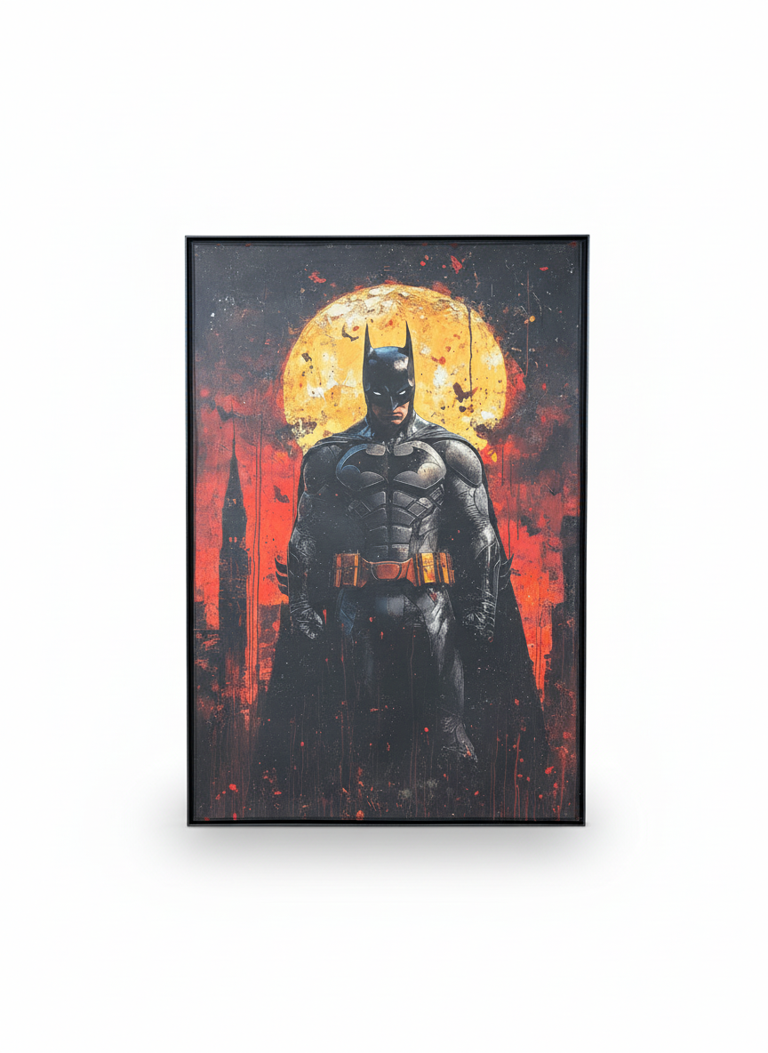 Tableau encadré BATMAN RED 150x100cm Salon