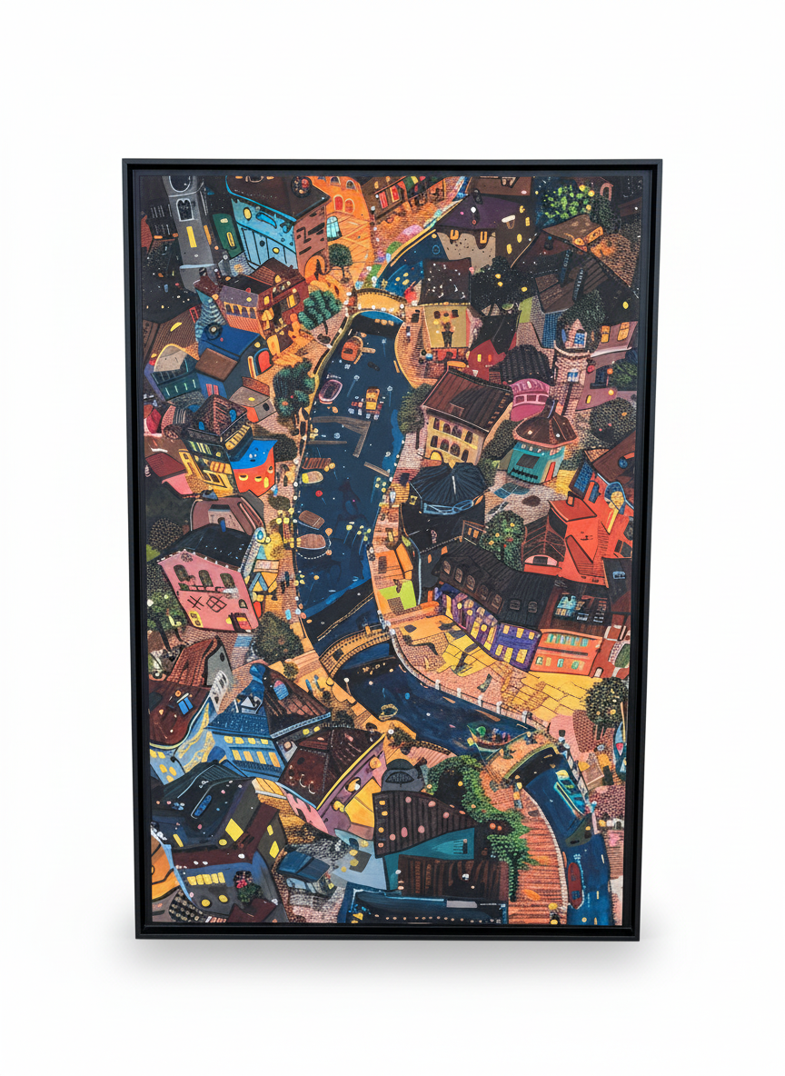 city venise 150x100cm tableau encadré