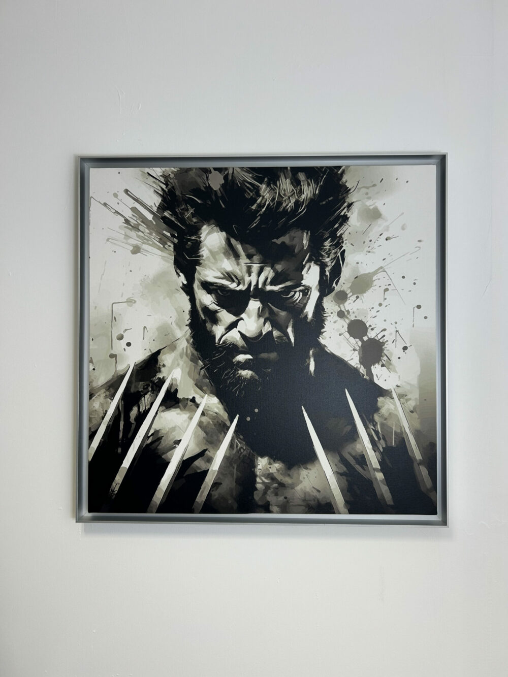 Tableau Wolverine design noir et blanc 70x70 cm ArtHome