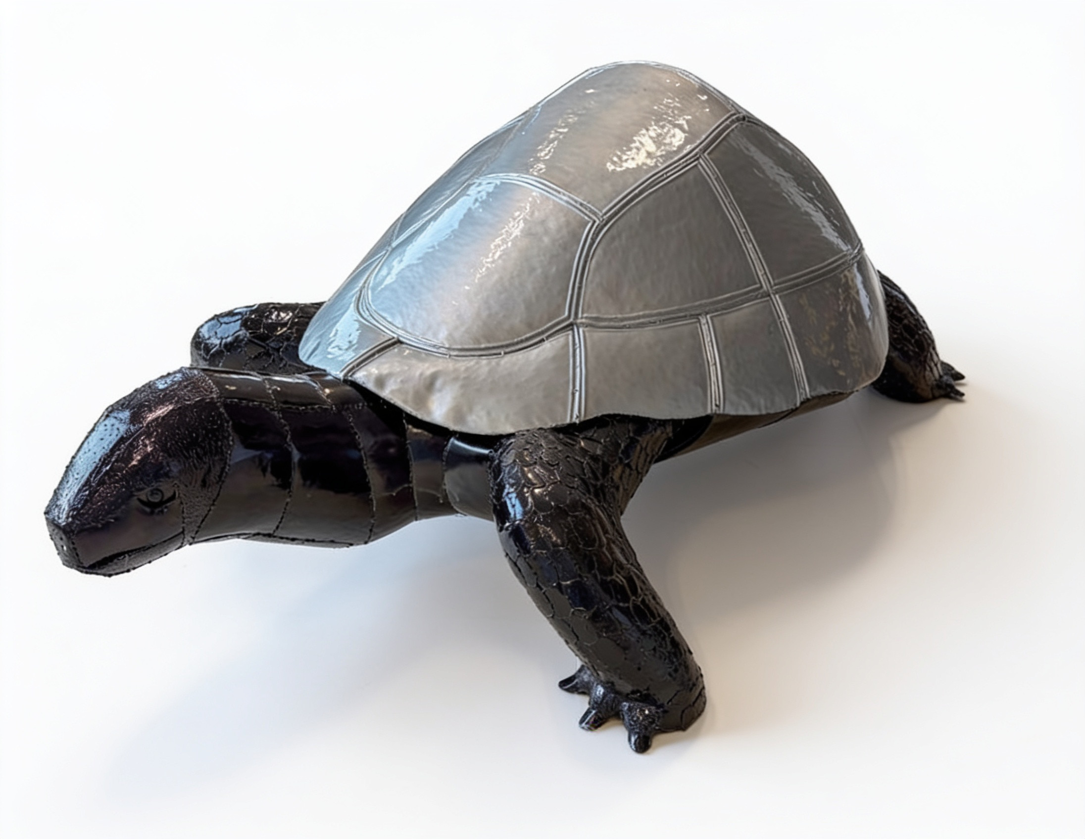 Statue tortue en métal