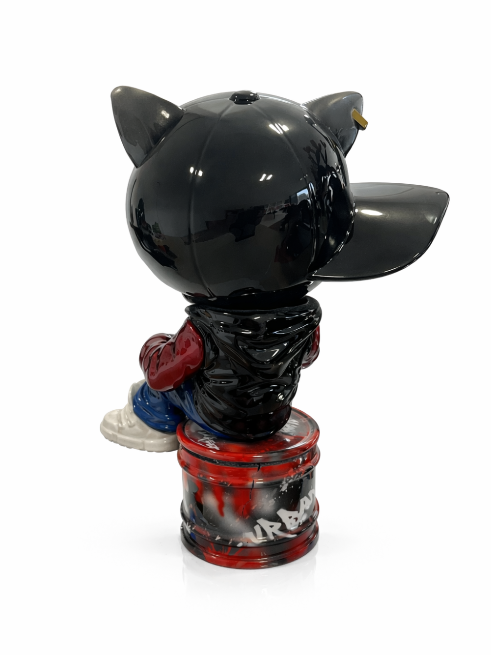 Sculpture Urban Cat Tonneau 30 cm – DAV’ART | Statue Design Street Art