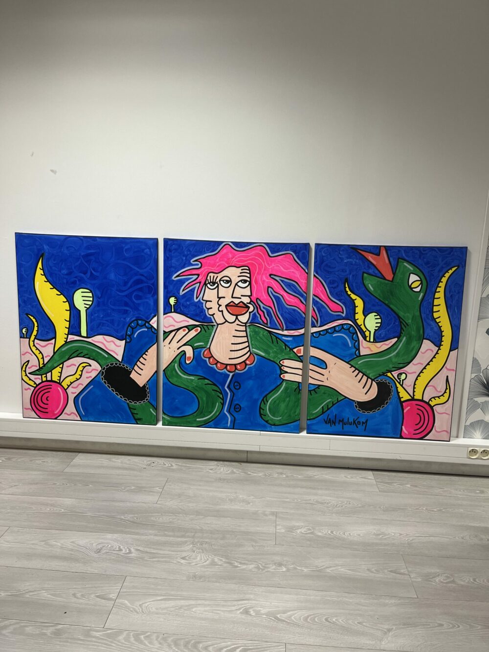 Jardin d’Eden – Triptyque pop art original | Van Mulukom