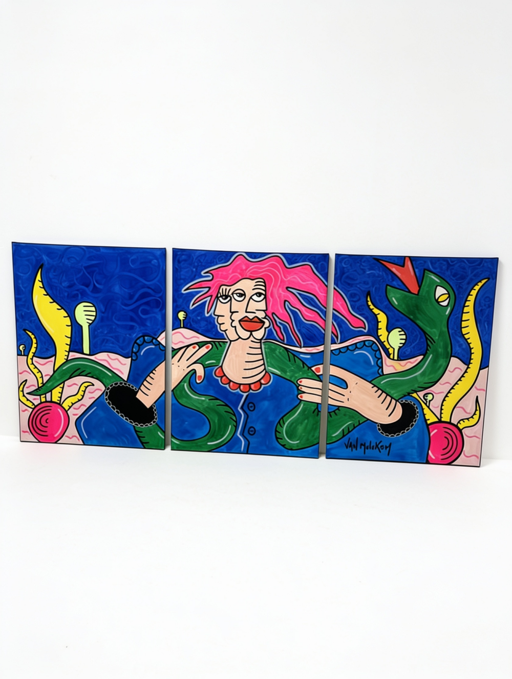 Jardin d’Eden – Triptyque pop art original | Van Mulukom