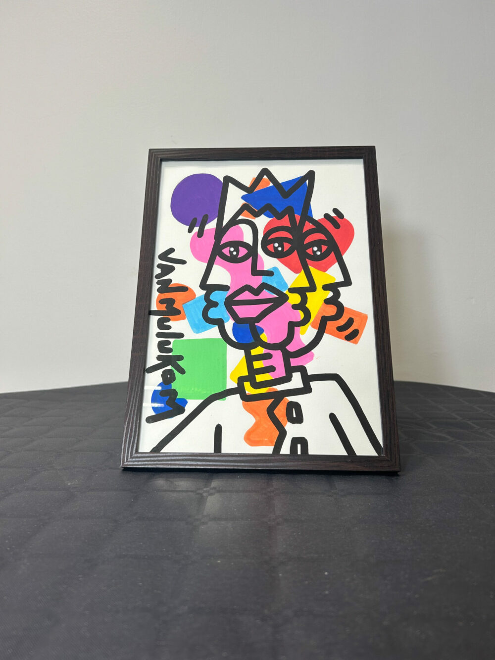 Souverain – tableau Œuvre pop art encadrée 23 × 32 cm | Van Mulukom