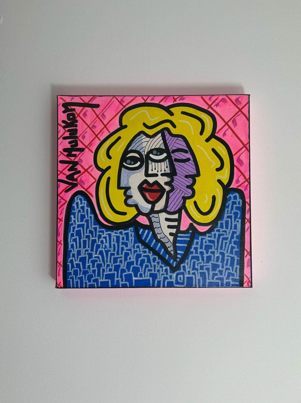 Toile acrylique tableau oeuvre Pink – Van Mulukom