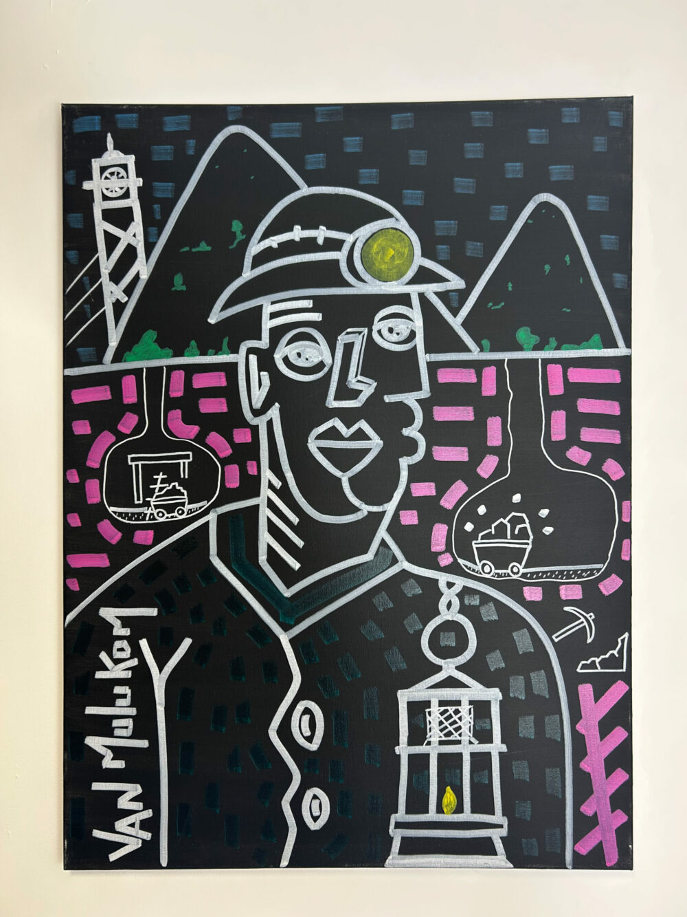Mineur de fond – Tableau pop art original | Van Mulukom