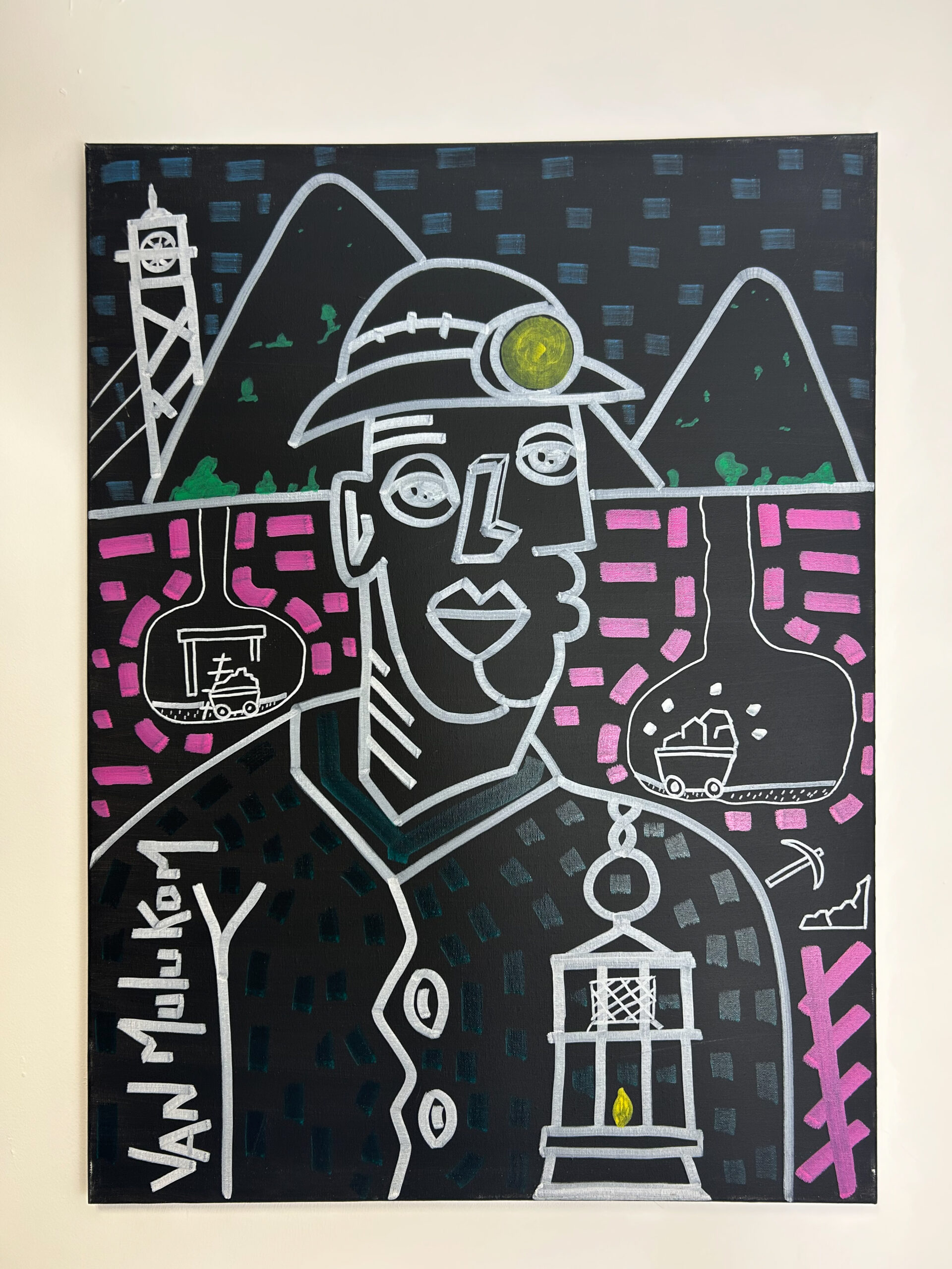 Mineur de fond – Tableau pop art original | Van Mulukom