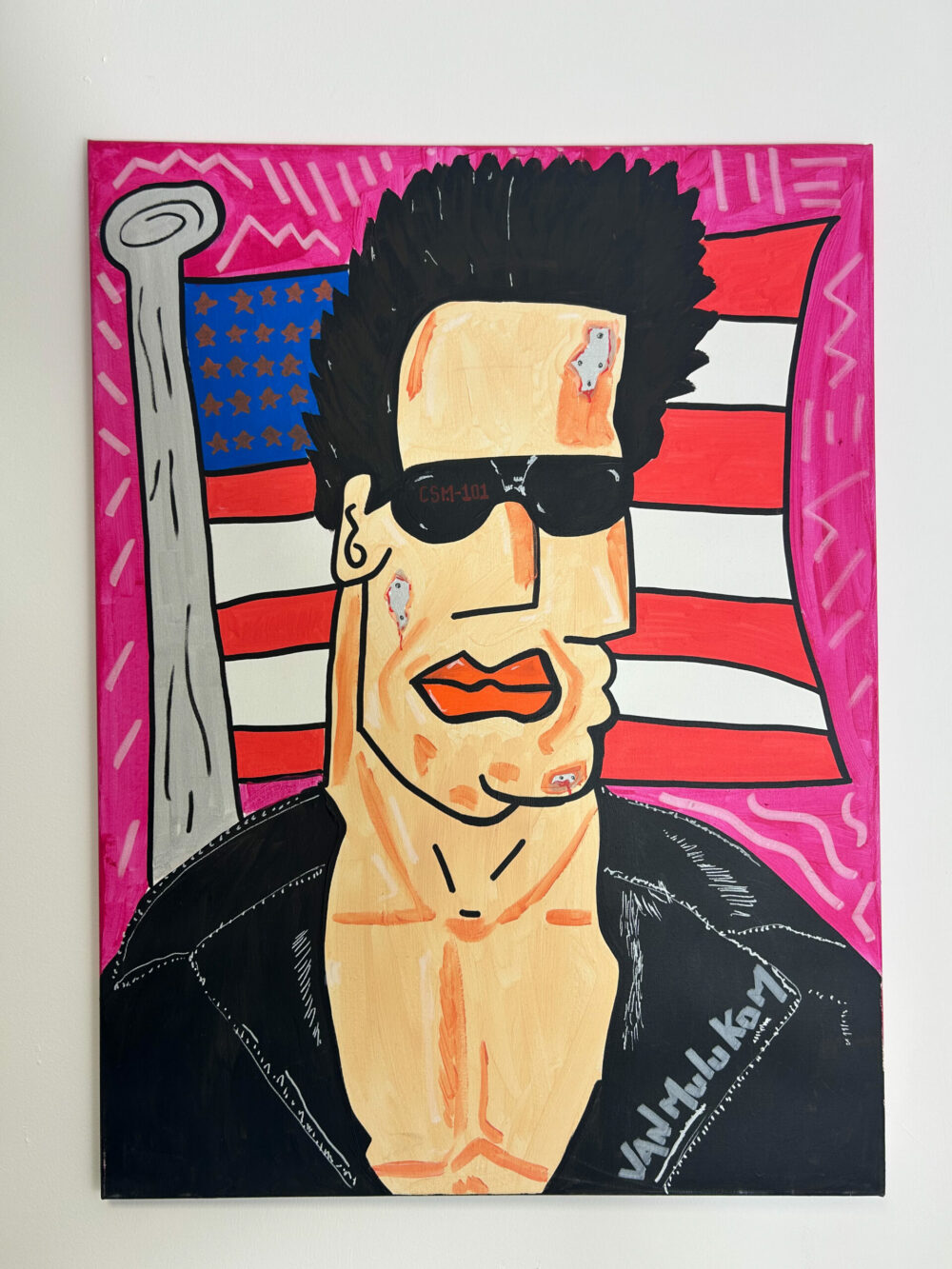 Terminator – Tableau pop art original 58 × 78 cm | Van Mulukom