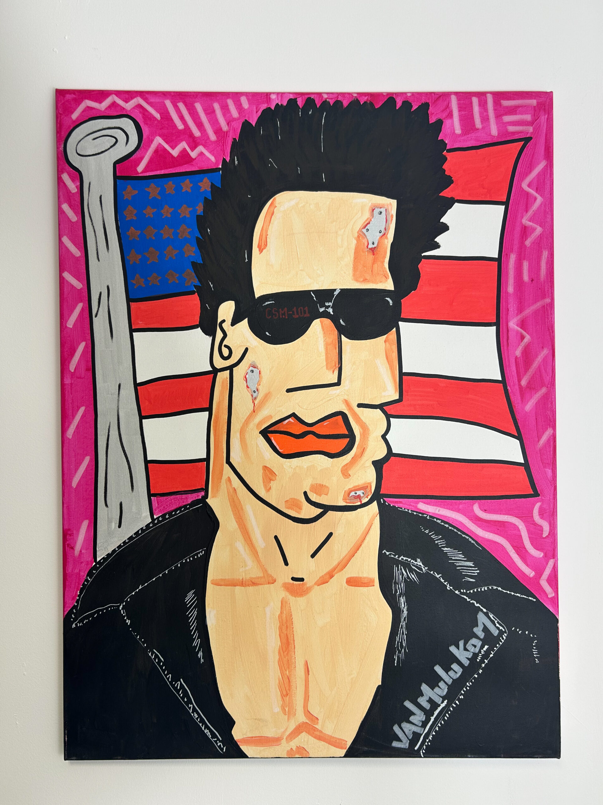 Terminator – Tableau pop art original 58 × 78 cm | Van Mulukom