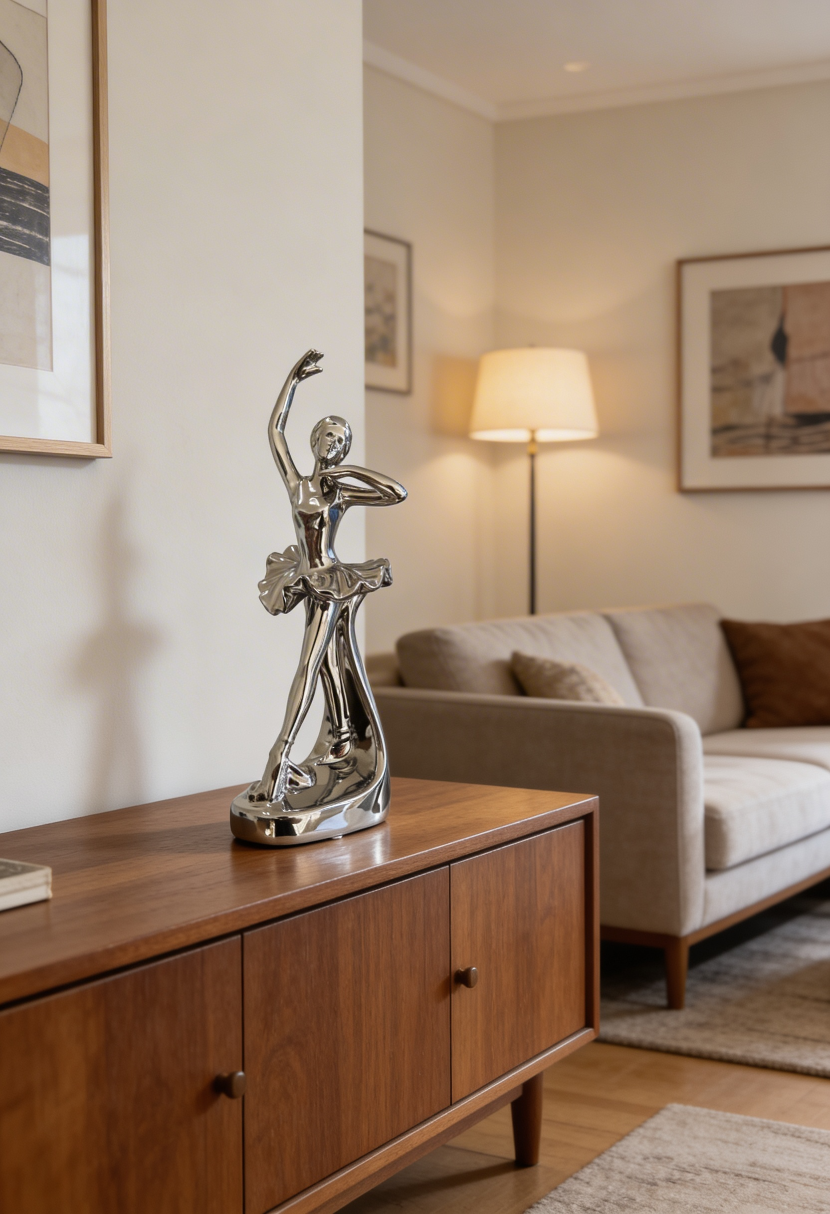 statuette-danseuse-classique-bras-leve-resine-chromee-argentee-29cm