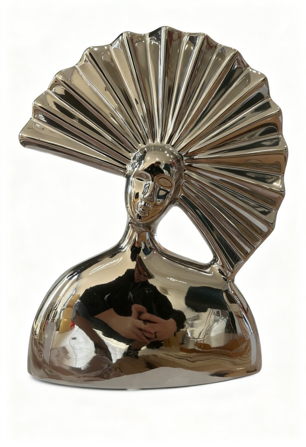 Sculpture de Visage éventail 28cm