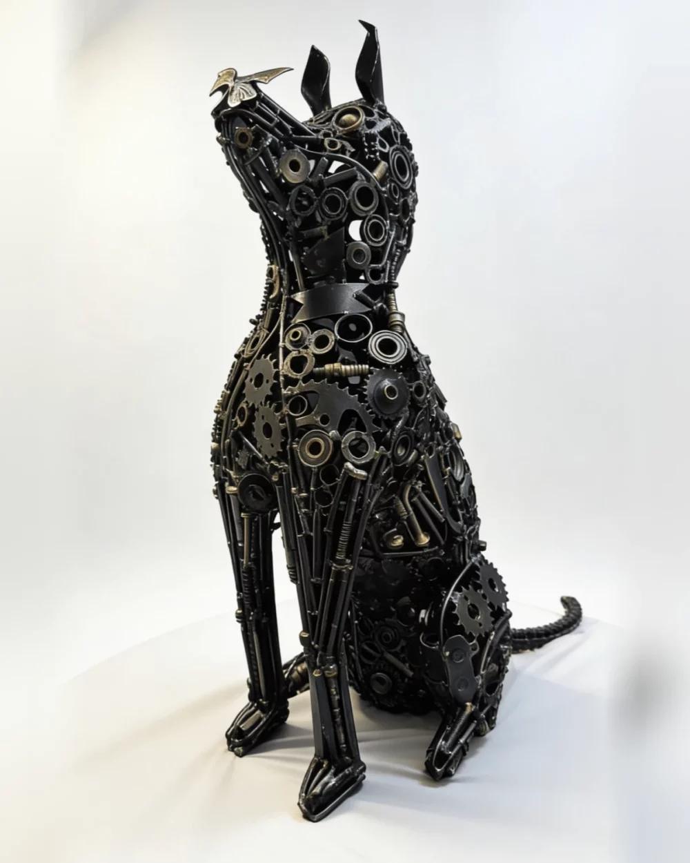 Chien métal 80 cm