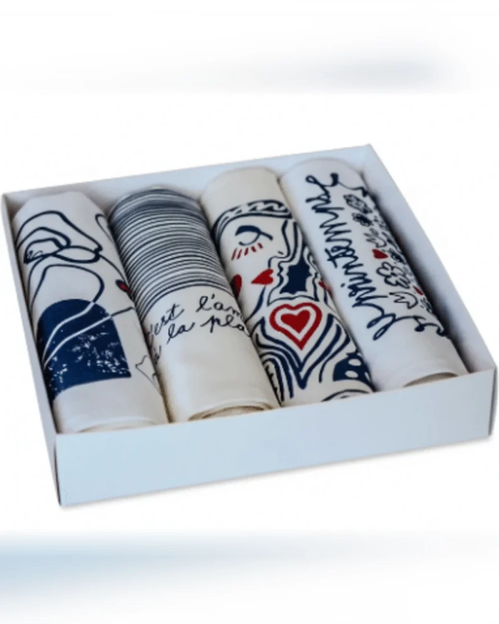 Coffret 4 serviettes – L'Art s'invite