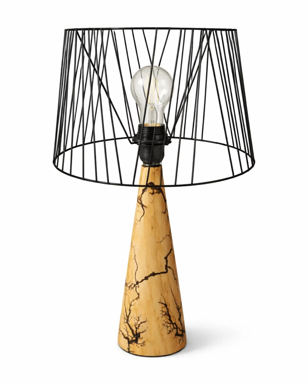 Lampe de table en bois Fractal