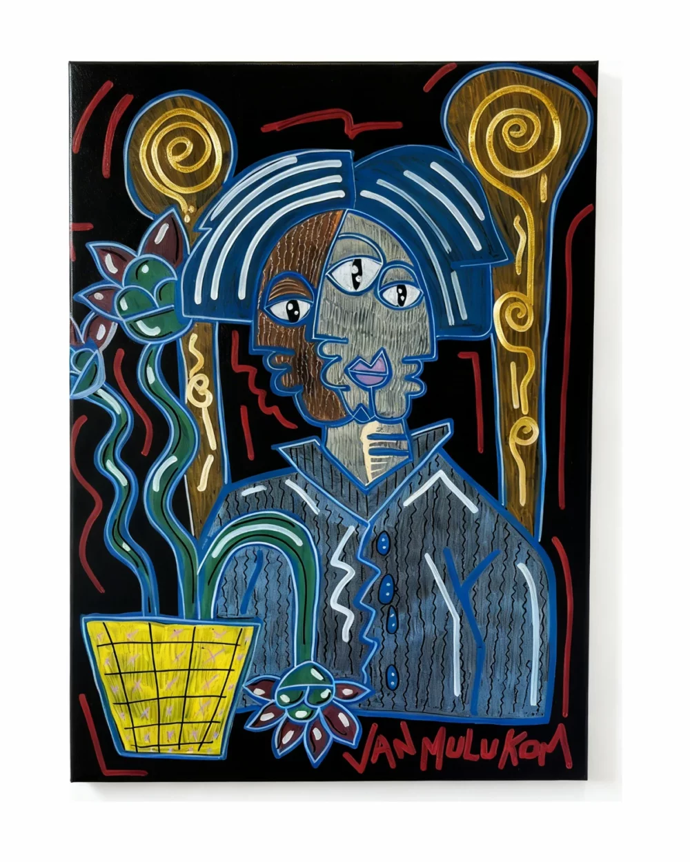Nuit et spirales 55×75 cm – Van Mulukom