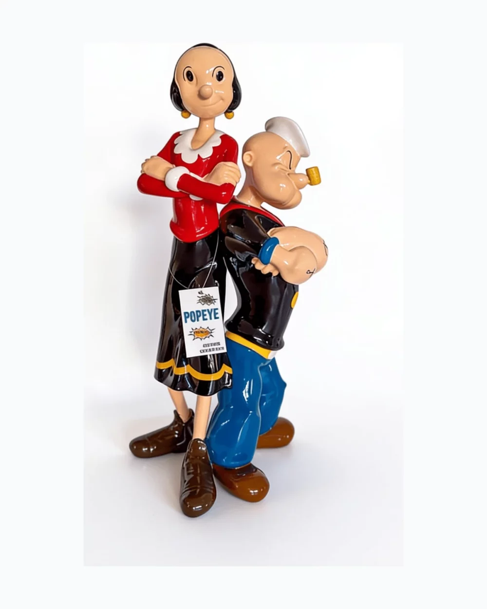 Statue Popeye et Olive en résine 60 cm