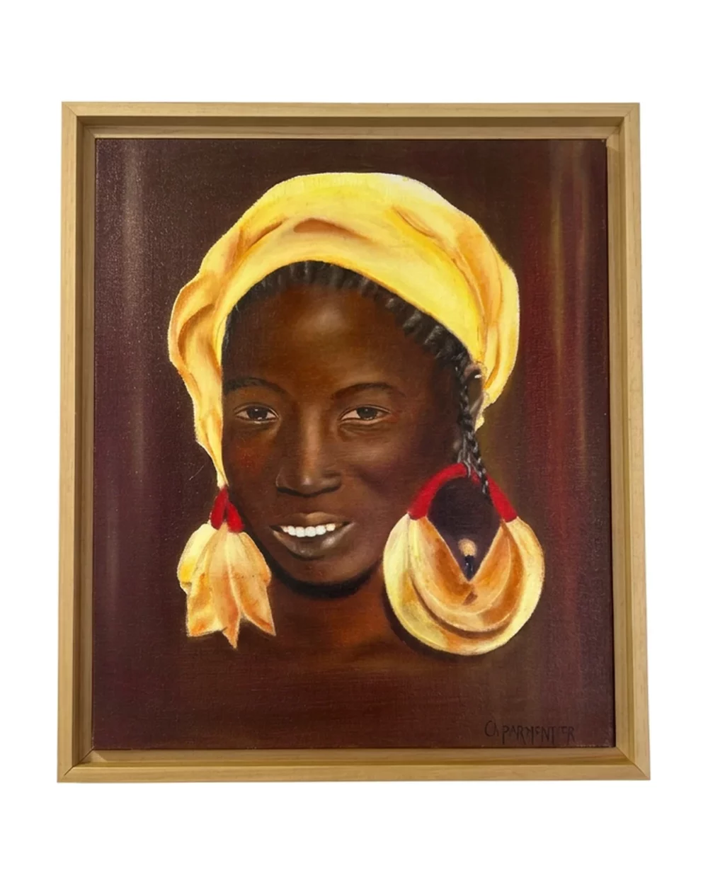 Portrait Foulard Jaune