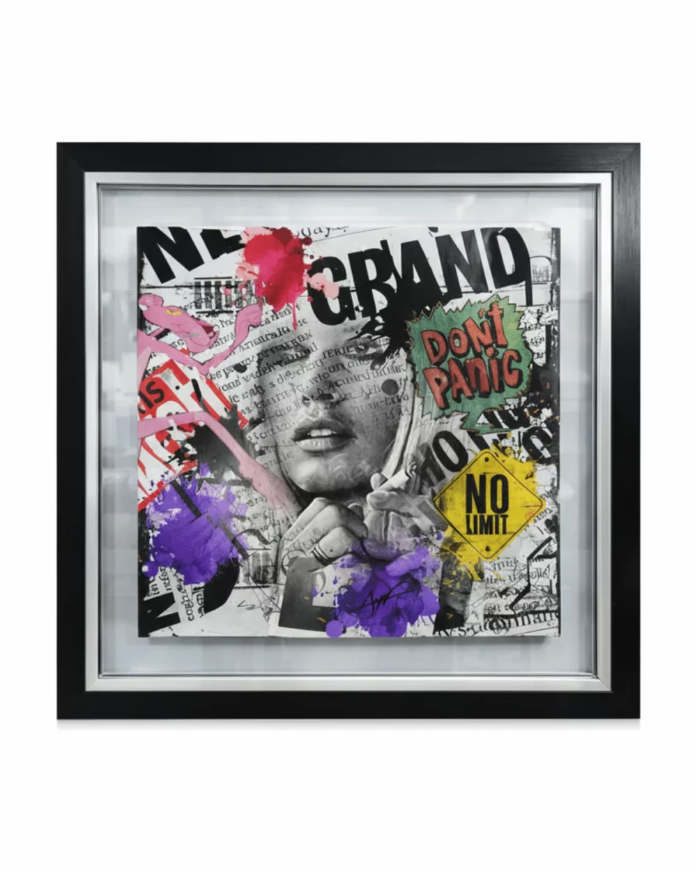 Collage pop art 80×80 cm – Thierry Auger