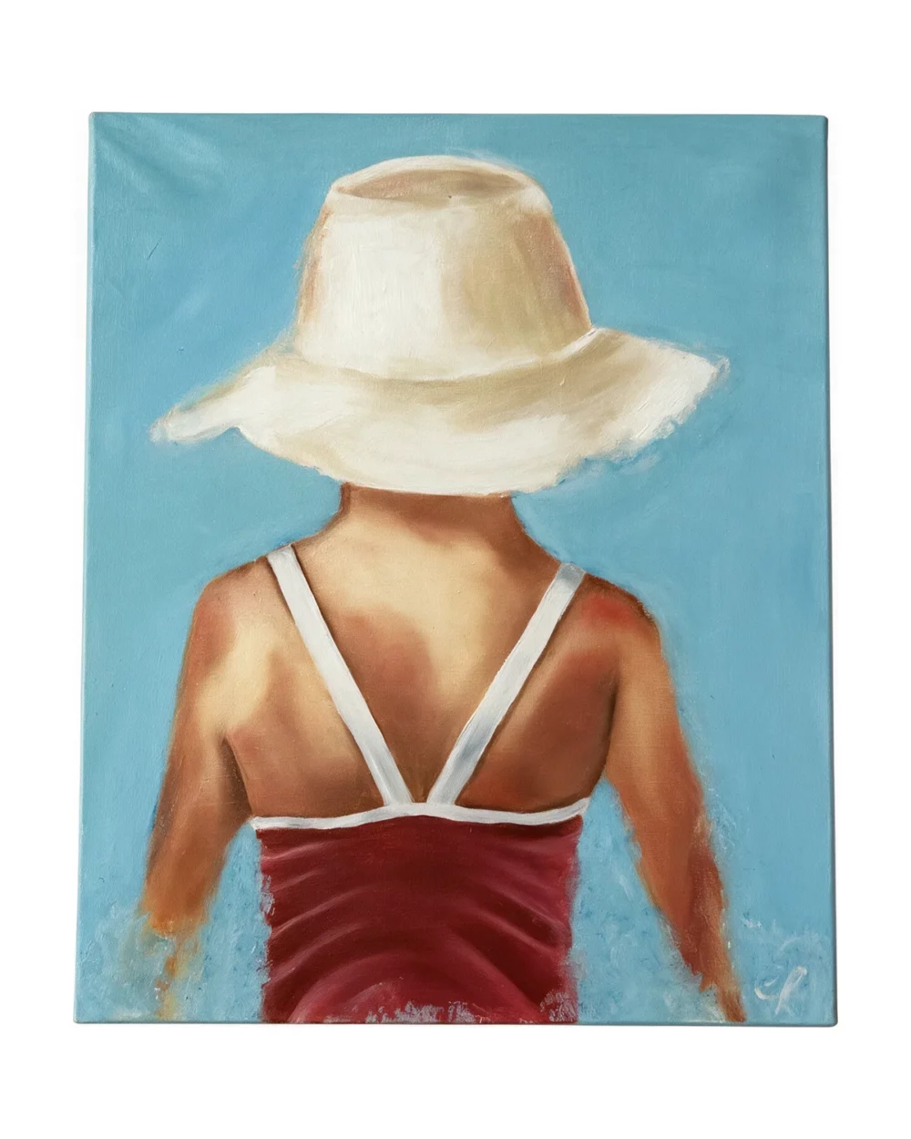 Tableau Fille au Chapeau
